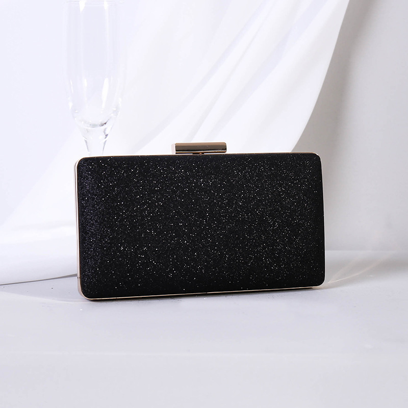 Classic Fashion Shining Matte Evening Handbag for Women's Banquet Small Square Bag