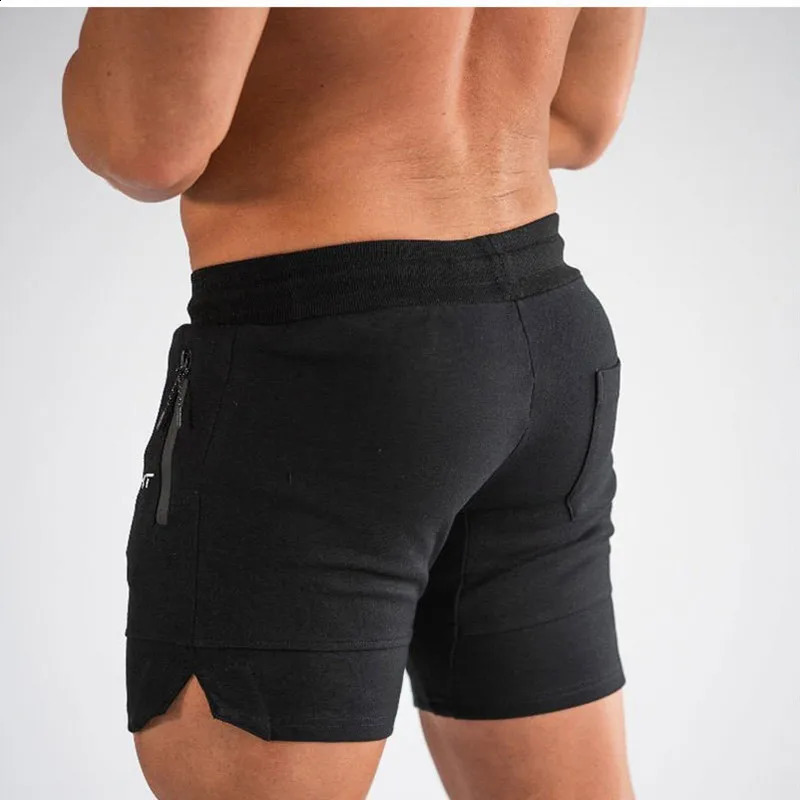 Sports Shorts Mens Beach Zipper Pocket Trouser Fitness Jogging Athletes Running Gym 240819
