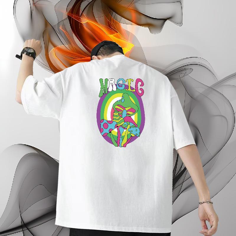 Designer Men Tshirts mushroom Street wear Hip Hop 230g 100% Cotton Wear Breathable Crew Neck Unisex Mens T Shirts Customized Print