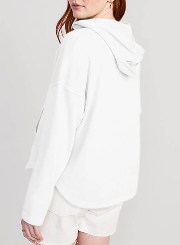 Women's Autumn & Winter V-Neck Sportswear with Adjustable Drawstrings - Casual Hooded Pullover