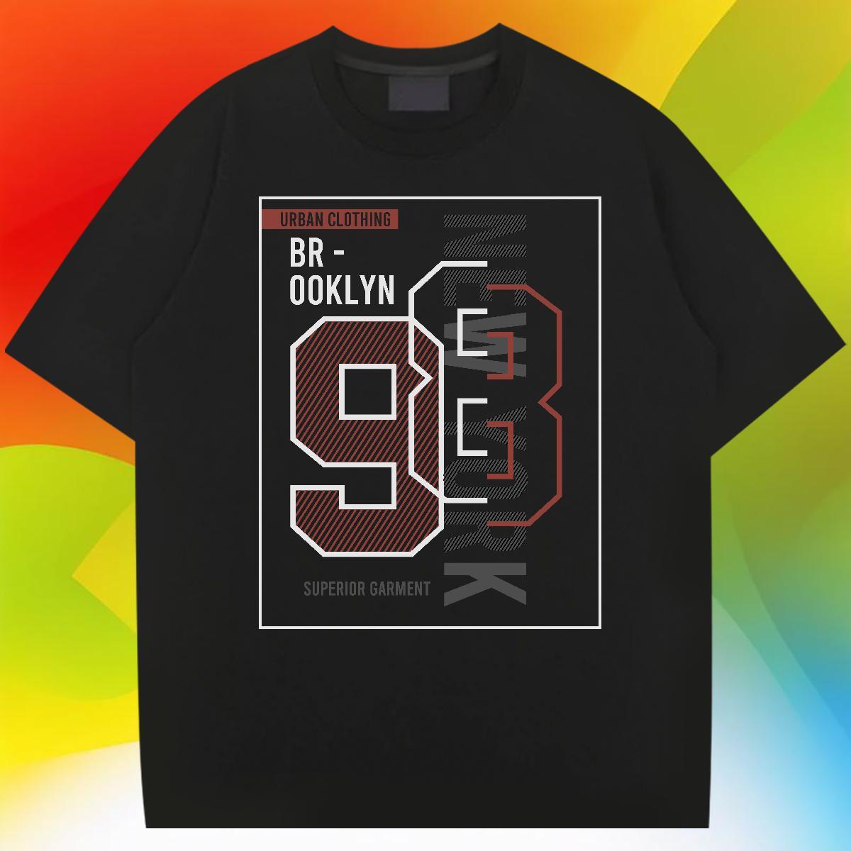 Popular 9 230g Cotton Men Tshirts Beach Round Neck Short Sleeve Mens T Shirts Casual New Black Oversized Tee Shirt
