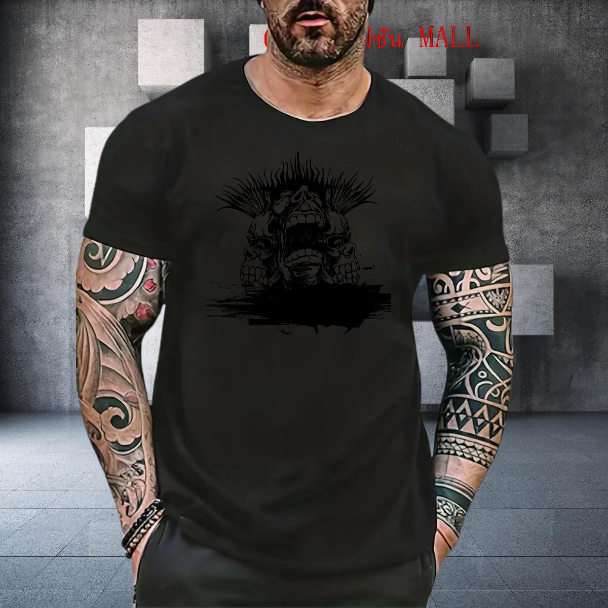 Stylist scary Mens Tshirts 230g 100% Cotton T shirt Custom Big Size Casual Daily Wear Breathable High Quality Tees Shirts