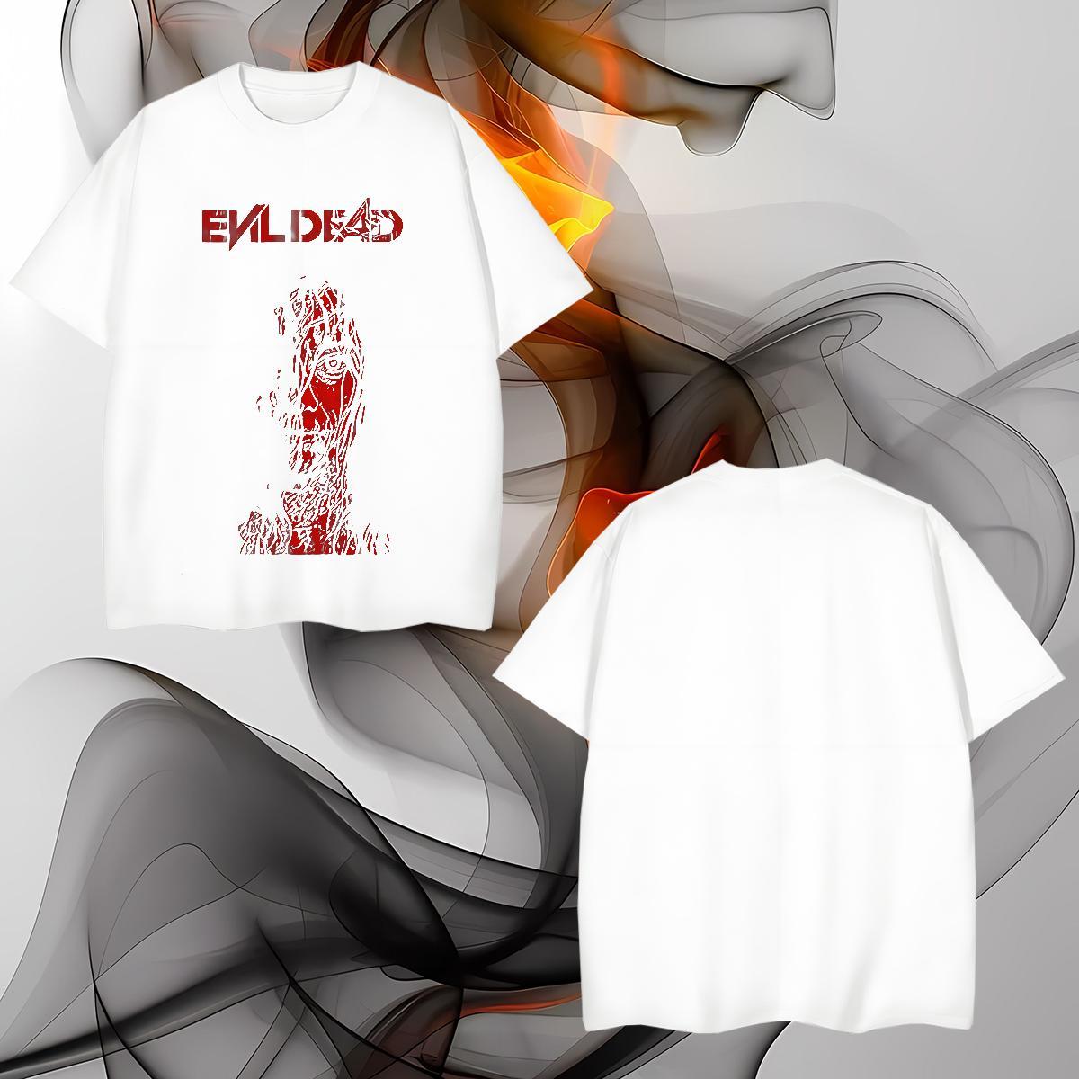 Mens T Shirts 230g Cotton scary Sports Casual O-Neck Short Sleeve DIY Printed Men Tees 2024 Loose Fit Tees Shirts