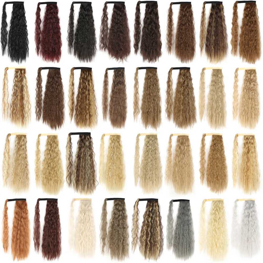 AZQUEEN long corn wave synthetic ponytail wig extension packaging hair clip black brown female ponytail wig W240817