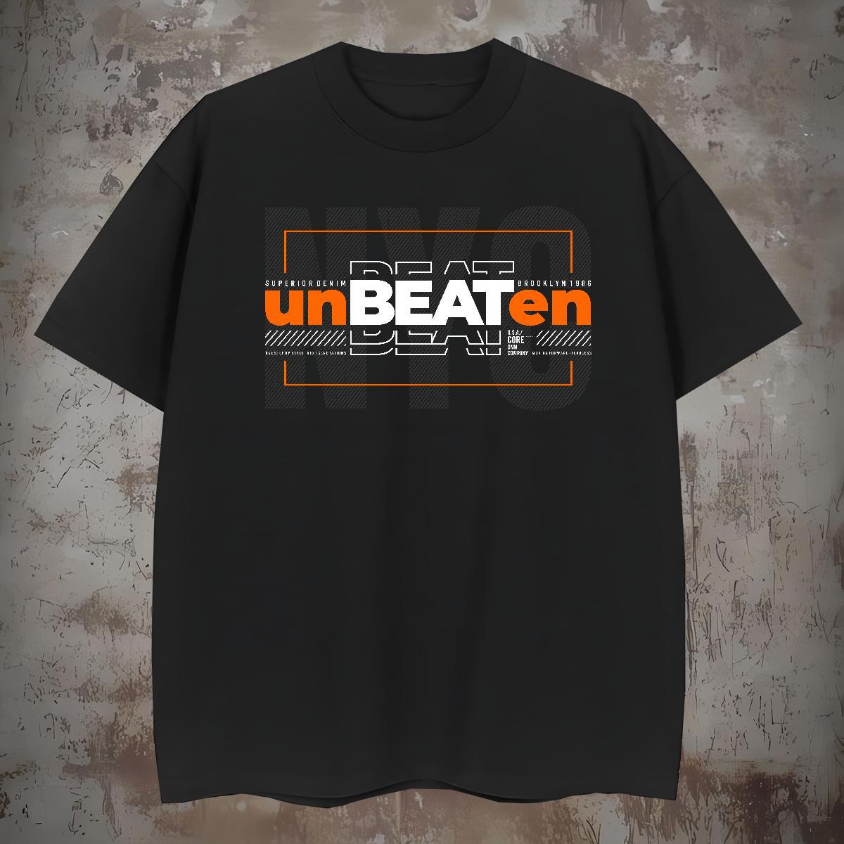 Loose unbeaten T shirt Sports Casual Tshirt for Man Woman 100% Cotton 230g DIY Crew Neck Oversized 4XL Tops Shirt
