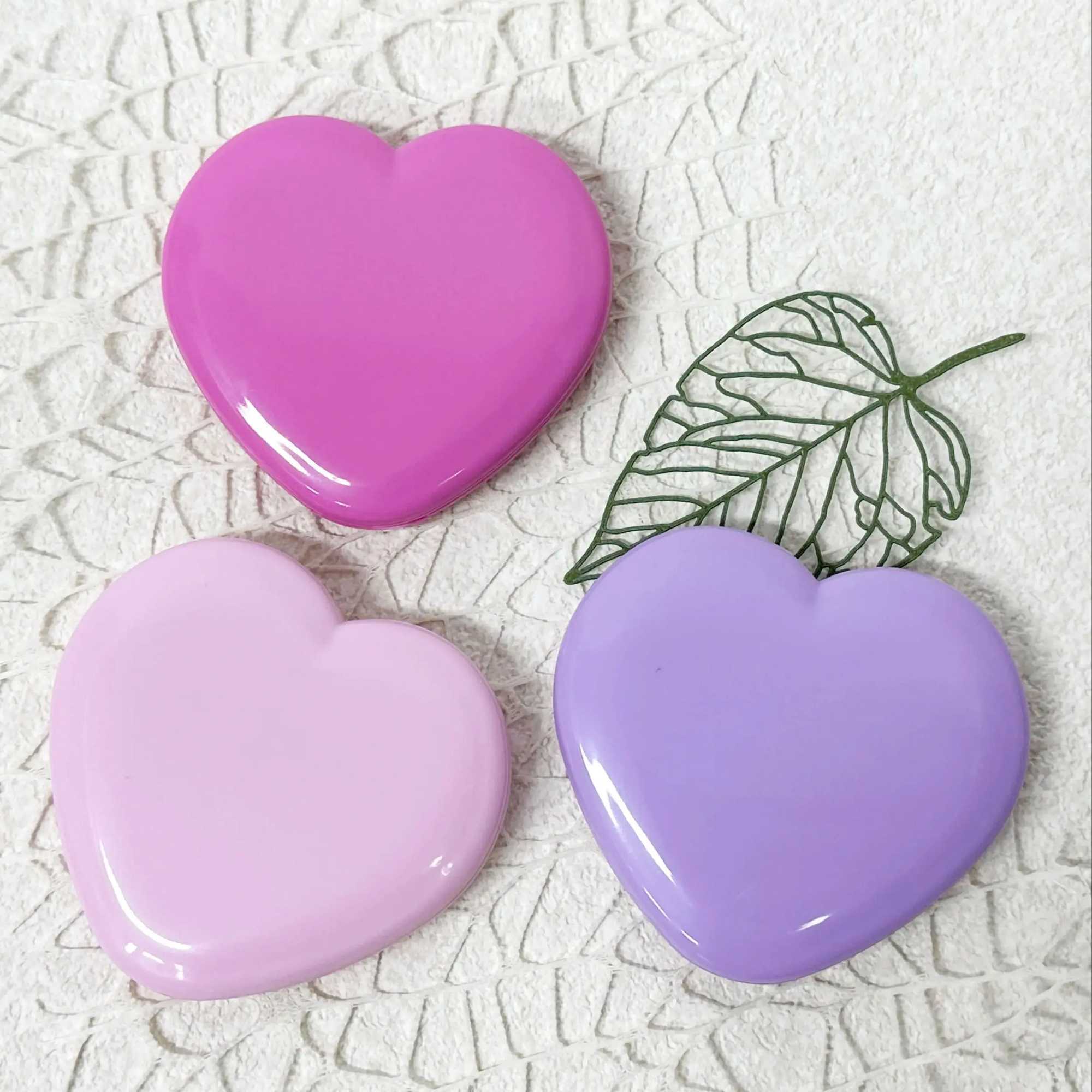 Heart Shaped Double Sided Hand Mirror Popular Cute Heart Makeup Mirror Compact Mirror Y240819