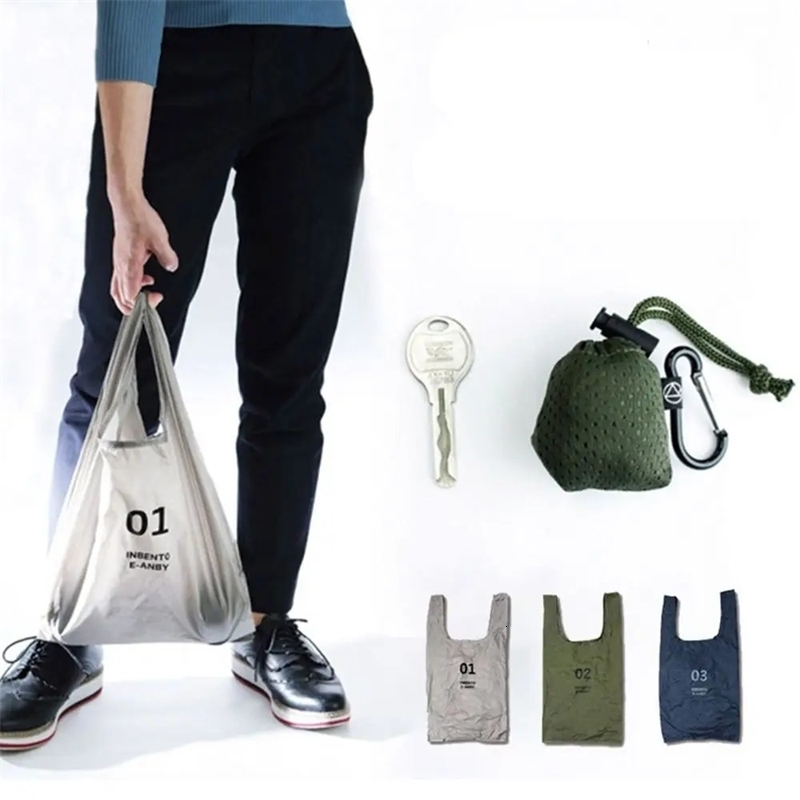 Home Foldable Retractable Supermarket Shopping Storage Bag Environmentally Friendly and Reusable Pouch Ultracompact 240819