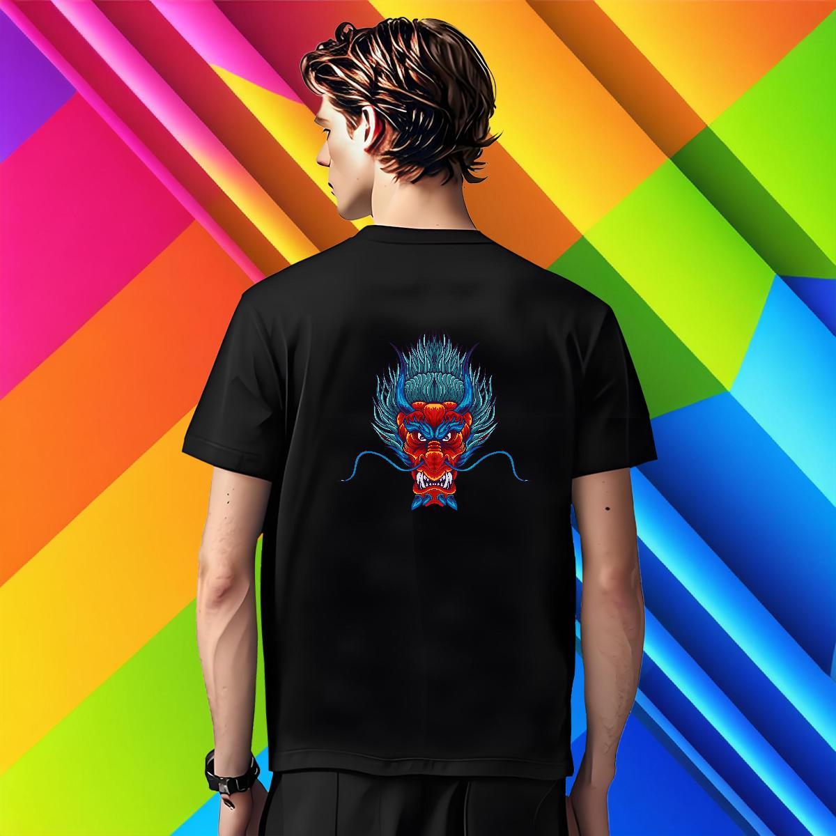 T Shirt For Man 100% Cotton 230g angry Street Breathable Crew Neck Oversized Tshirts DIY Free Shipping Tops Tees