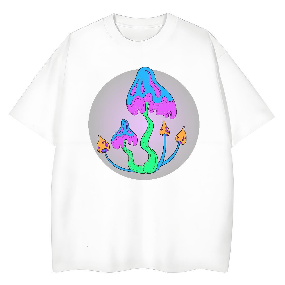 2024 Designer Mens Tshirts mushroom Street Casual 100% Cotton 230g Clothes Breathable Crew Neck High Quality T-Shirts for Men Anime