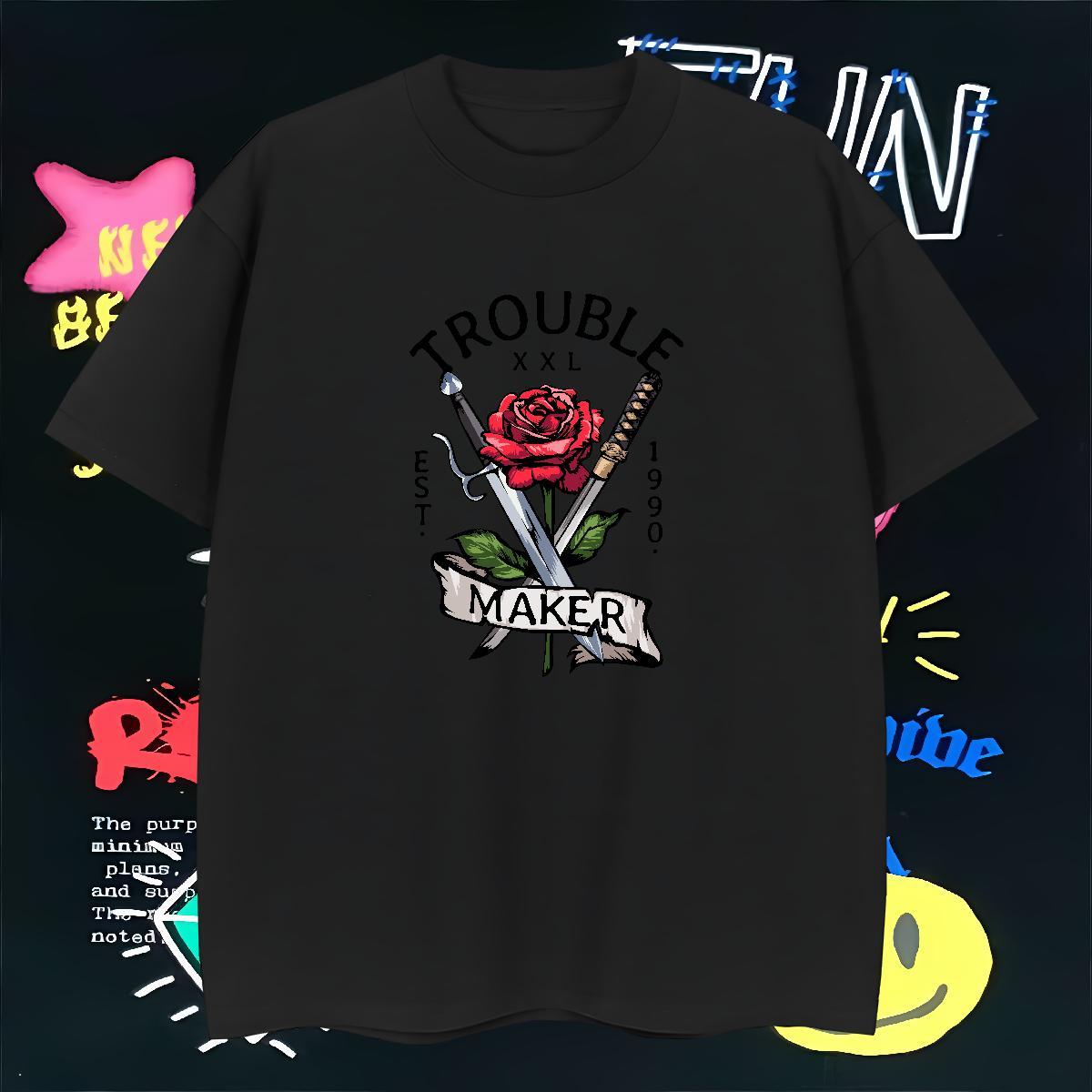 T-Shirts for Men 100% Cotton 230g rapier Casual Pure Cotton Black Oversized Men Tops Tees Fashion Casual Loose Tee Shirt
