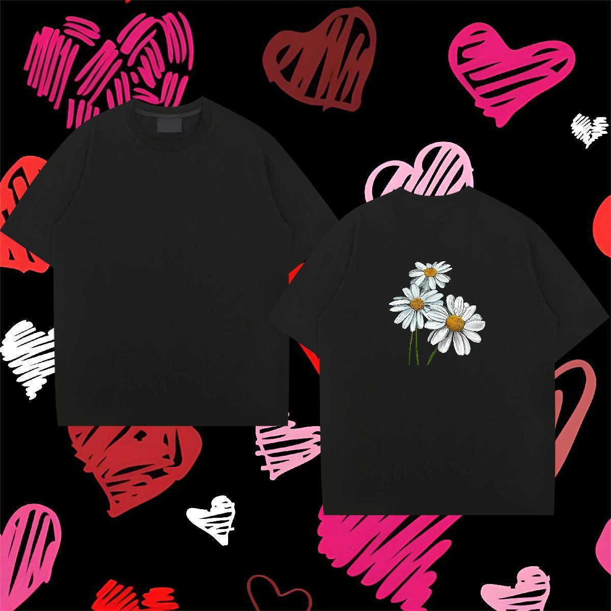 Factory Direct Men Tshirts flower Hip Hop Street 100% Cotton 230g Polos Crew Neck Soft Mens T Shirts Custom Anime