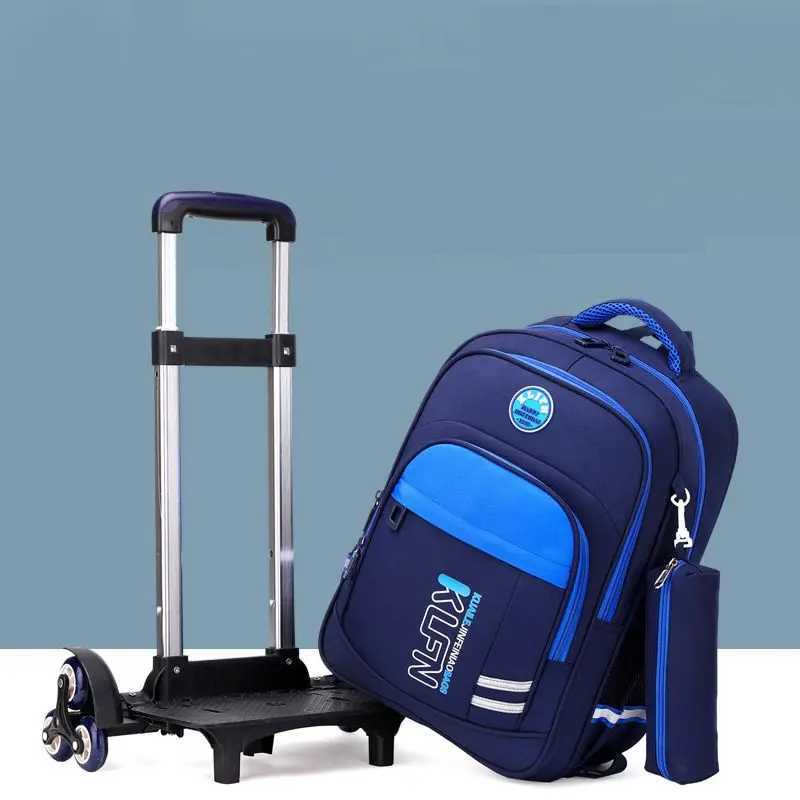 School Rolling Backpack for Boys School Wheeled Bags Boys Rolling Backpacks Kids Luggage Wheeled Bags Kids Trolley School Bags Y240820