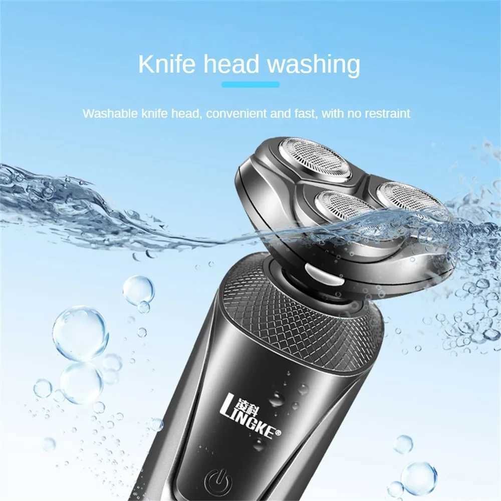 3-in-1 Three Head Shaver Set Mens Electric Washable Shaver USB Charging Shaver Floating Scissor Shaver W240819