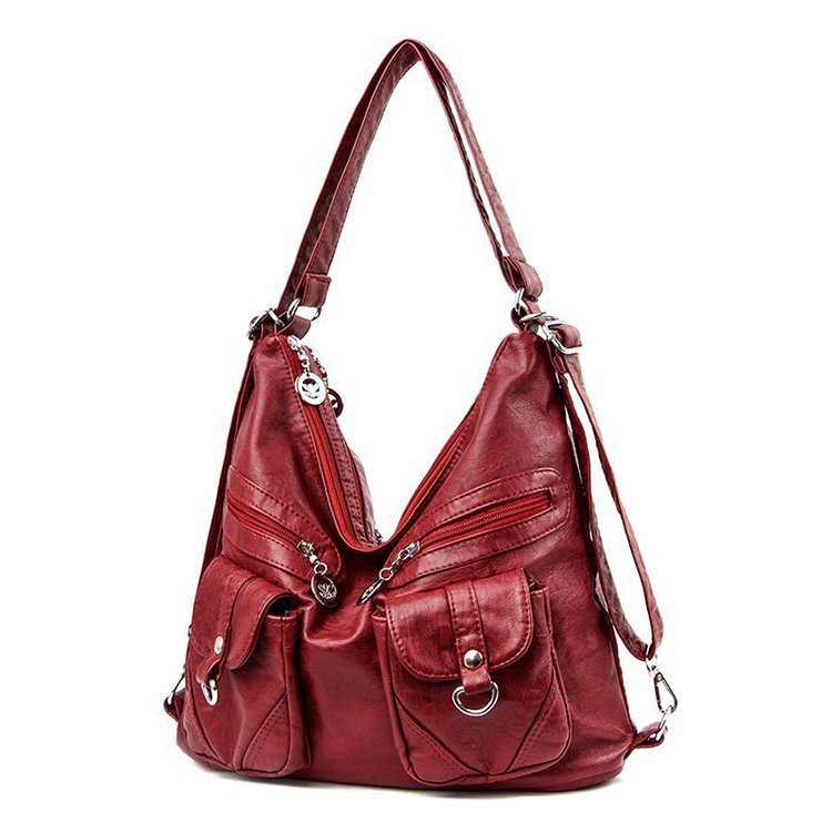 Backpack New Middle aged Crossbody Women's Soft Leather Shoulder Simple Cross Straddle Bag