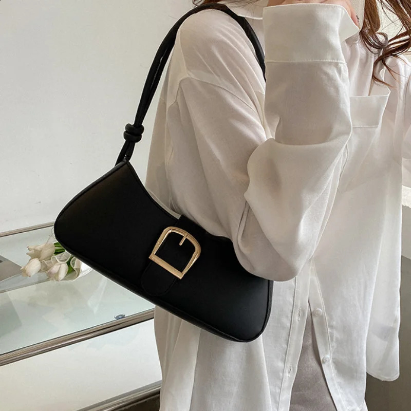 Womens Shoulder Bag Solid Color Small Trend Summer 2023 Trendy Crossbody Texture Underarm 240820ZYl