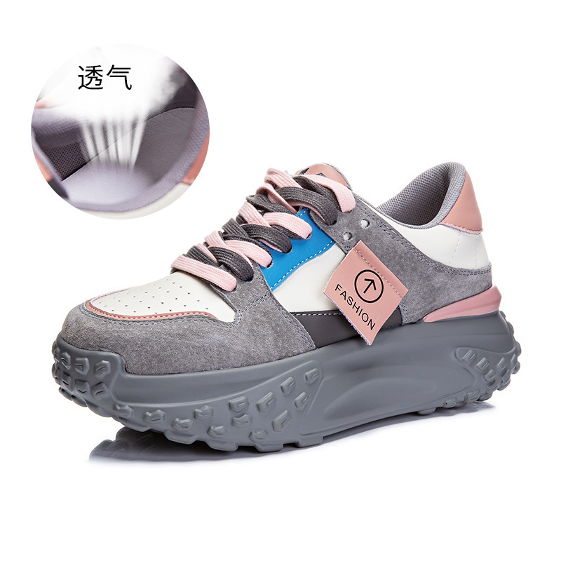 Ddmysports Genuine Leather Dad Women In Spring New Children Versatile Thick Soled Sports For Casual S Shoes Trend OUTDOOR