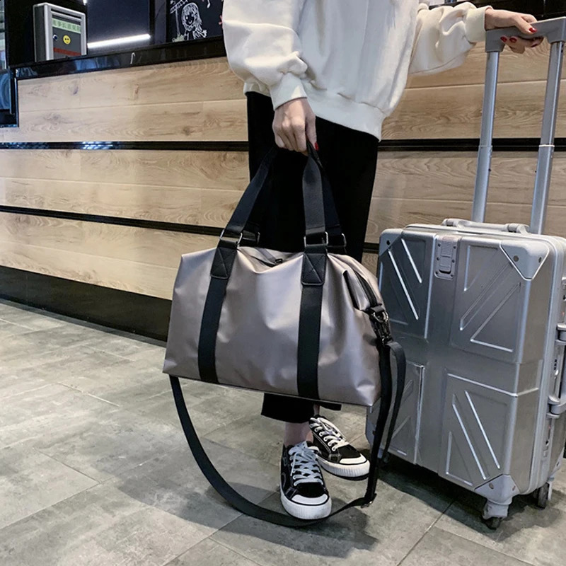 Waterproof Oxford Cloth Travel Bag Travel Handbag Women Large Capacity Fashionable Shoulder Bag Sports Fitness Handbags 240819