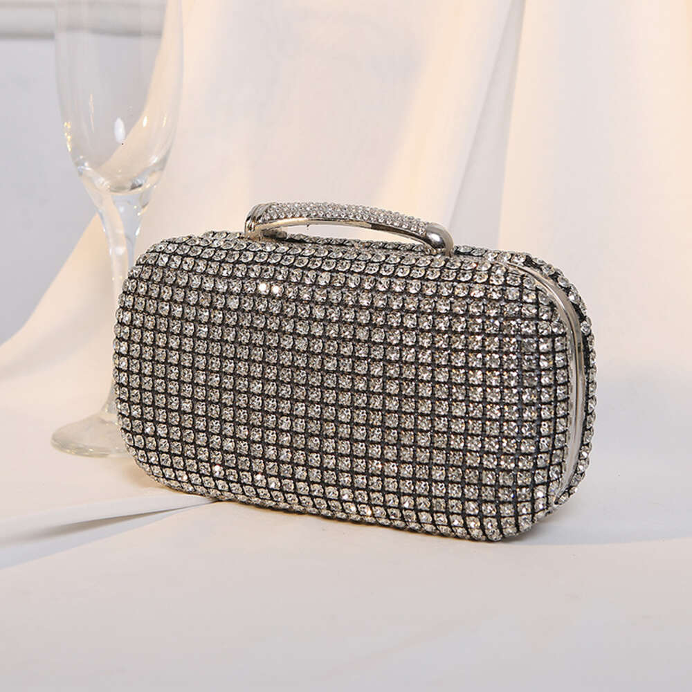 2024 New Embedding Dinner Celebrity Style Banquet Dress Handmade King Diamond Sparkling Handheld Bag