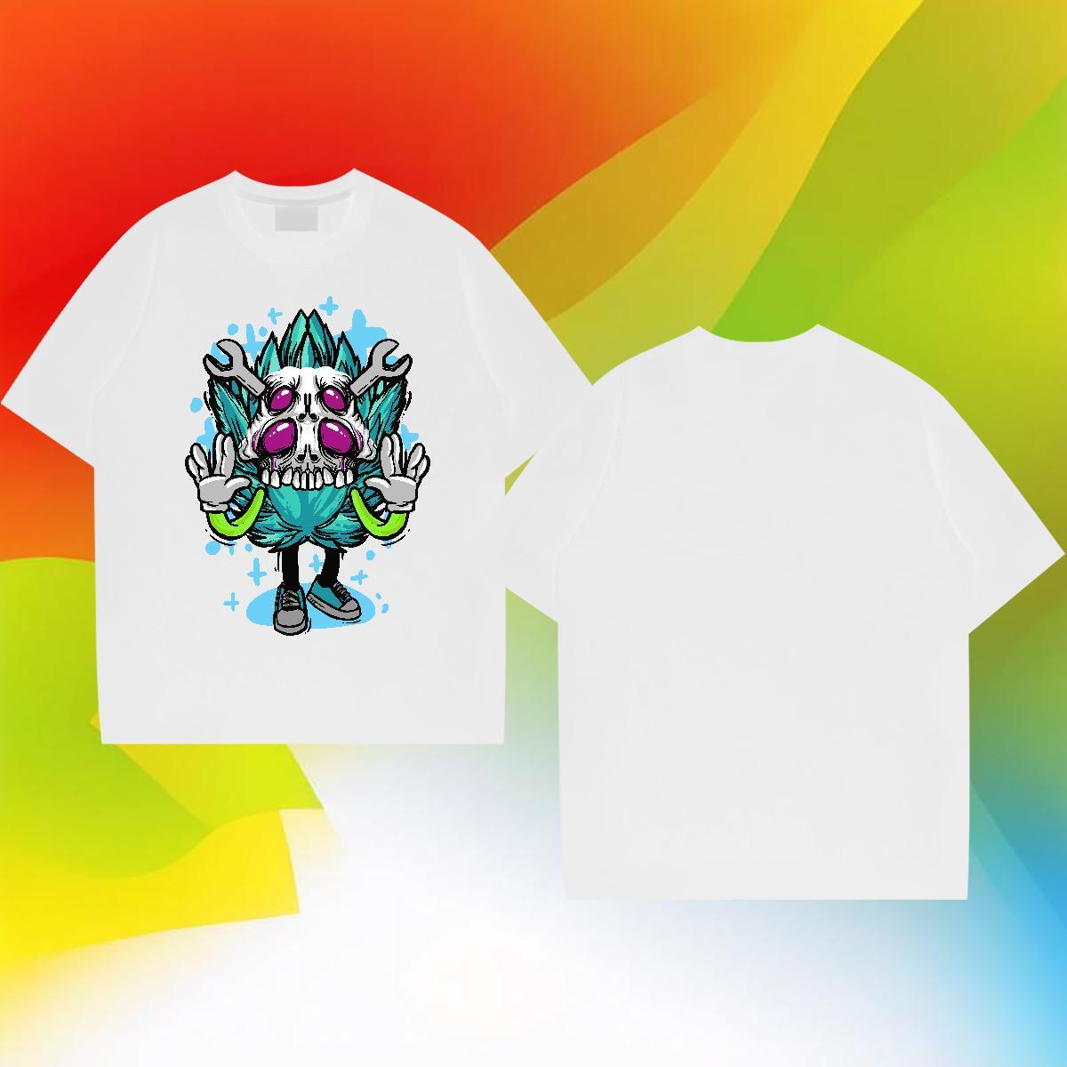 Classic ET 230g Pure Cotton Men Tops Tees Street Casual Short Sleeve Soft T Shirts Men Custom DIY Printed Wear