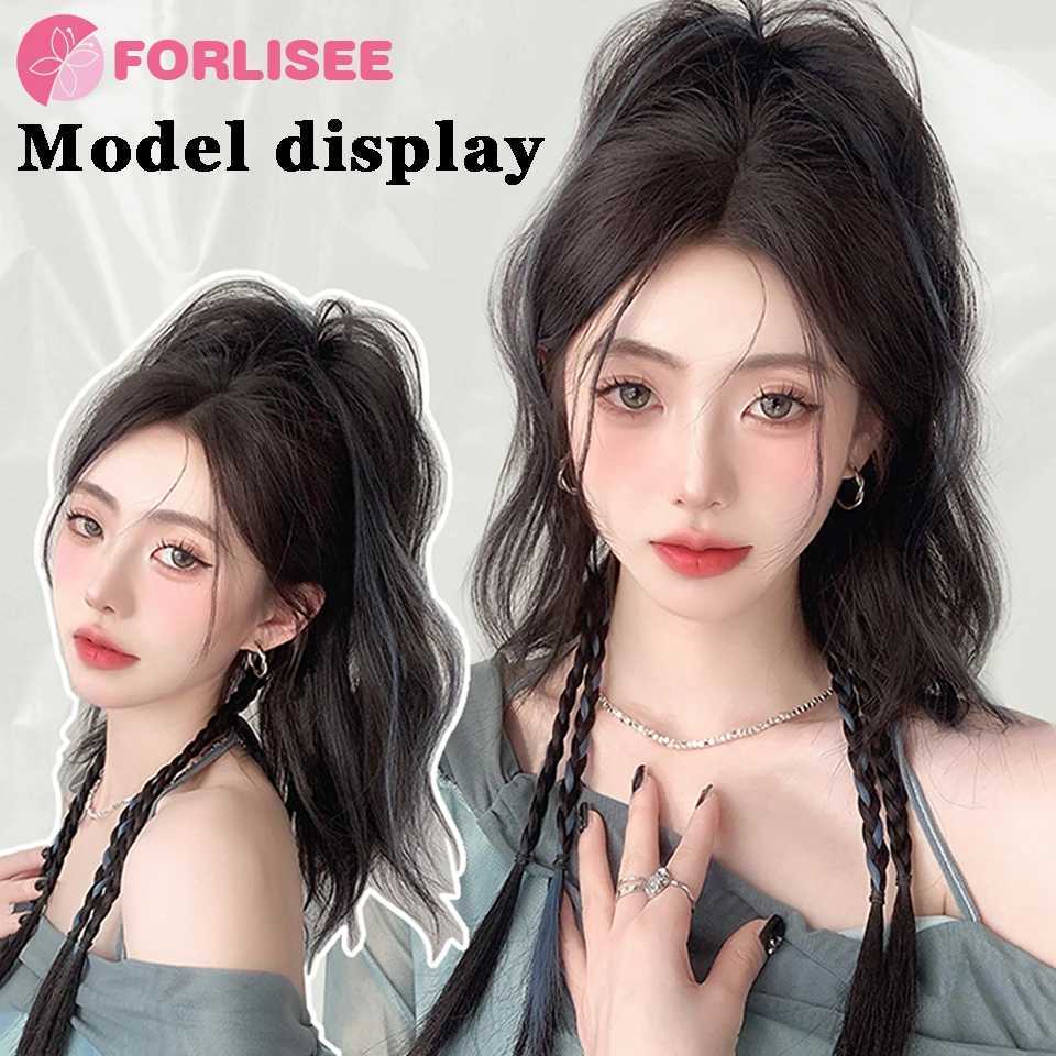 Home>Products>High Brightness Blue Ponytail>Boxer Braid Wig>Water Wave Tear Dopamine Half Braid Clip>Waterfall Braid W240817