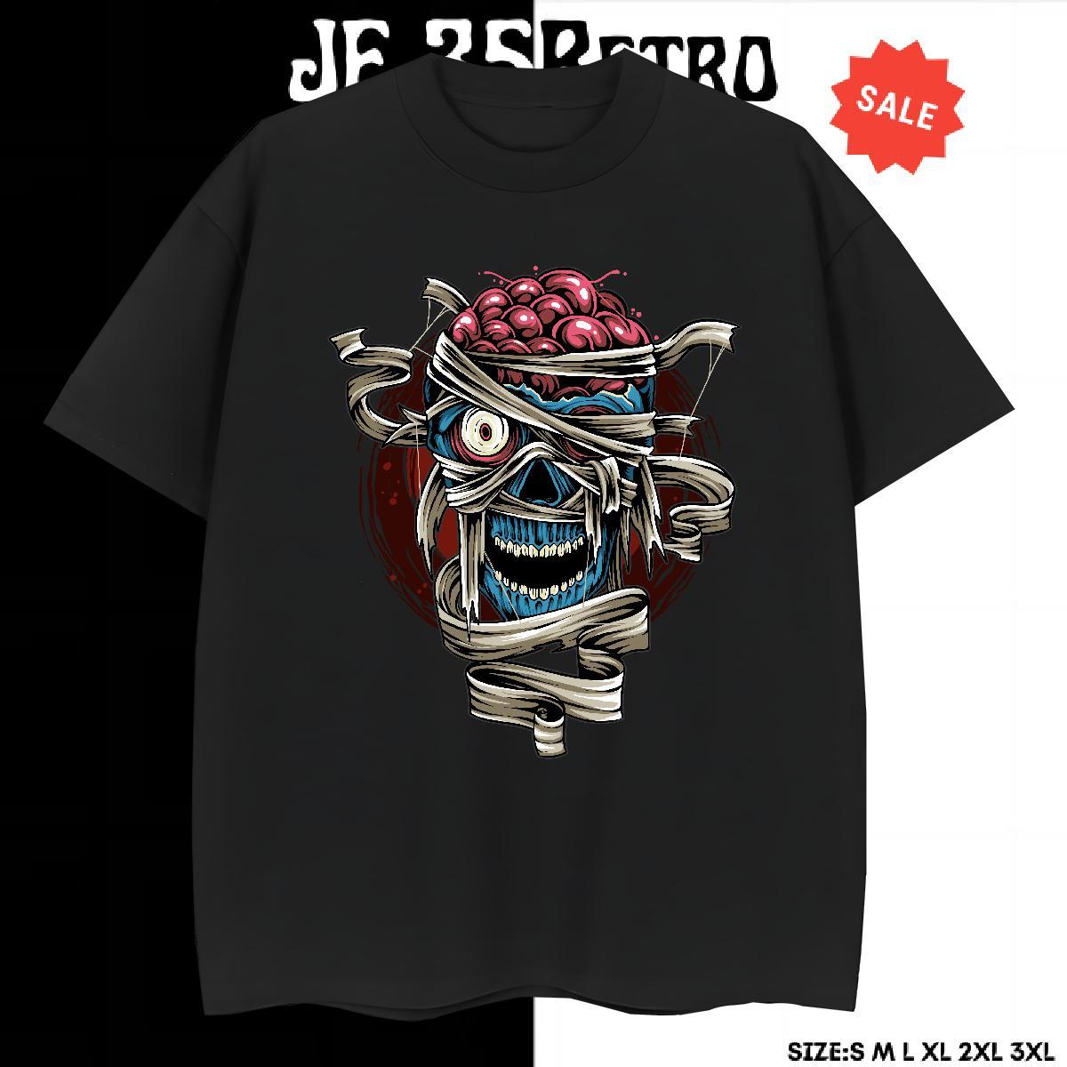 Designer Man T Shirts skull Breathable Casual Daily Wear Cartoon Printing L-4XL 230g Cotton Mens Tshirts Free Shipping Tee Shirt