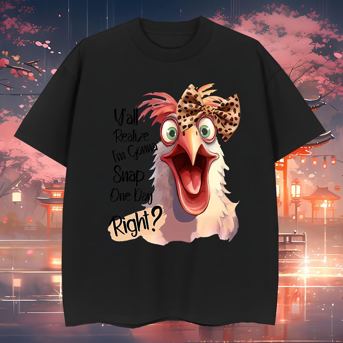 Cool T Shirt For Man cock Breathable Street Wear Custom Printing 230g Pure Cotton Tshirts Fashion Designer Clothings