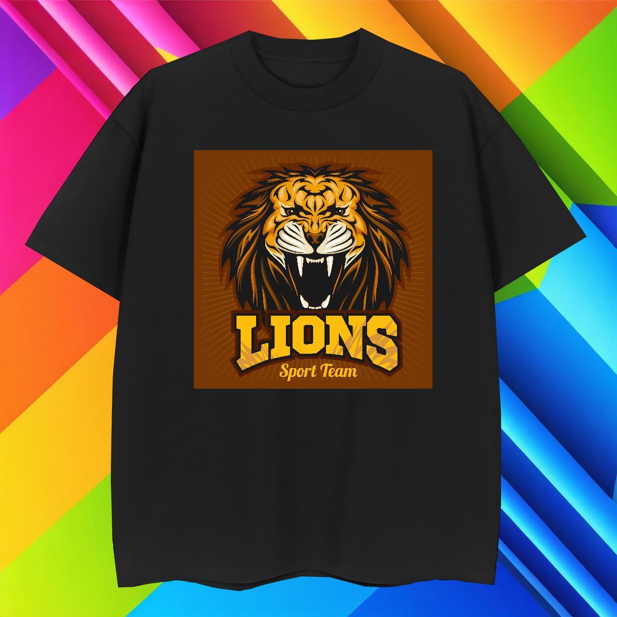 TOP Quality T Shirts Men lion O Neck Short Sleeves Casual Beach Anime 230g Cotton Men Tshirts DIY Clothes