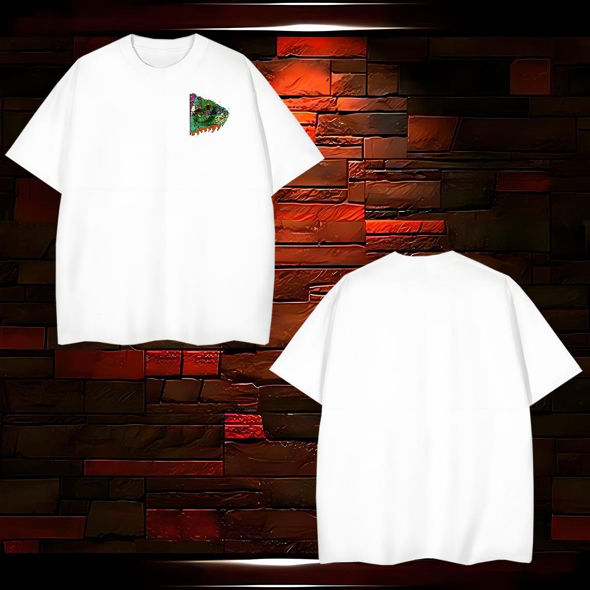 Wholesale Mens Tshirts fish head Daily Outfit 230g Pure Cotton Tees O-Neck Short Sleeve Loose Mens T Shirts Custom Anime