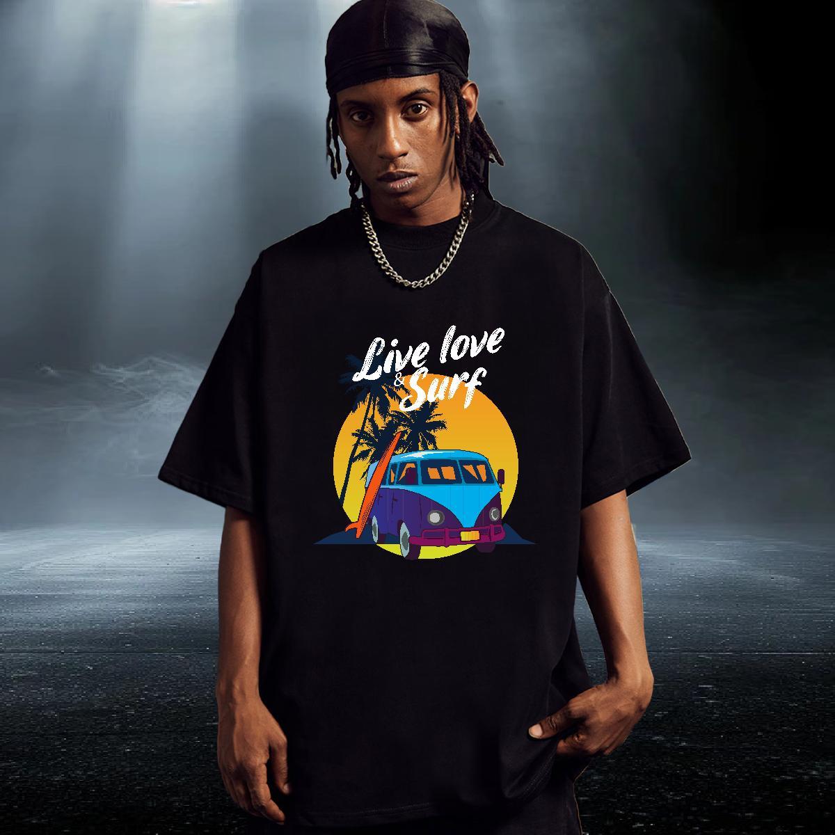 Comfortable Men Tees Sport 230g Cotton Skull Breathable Short Sleeve beach T shirt Fashion Tees Shirts