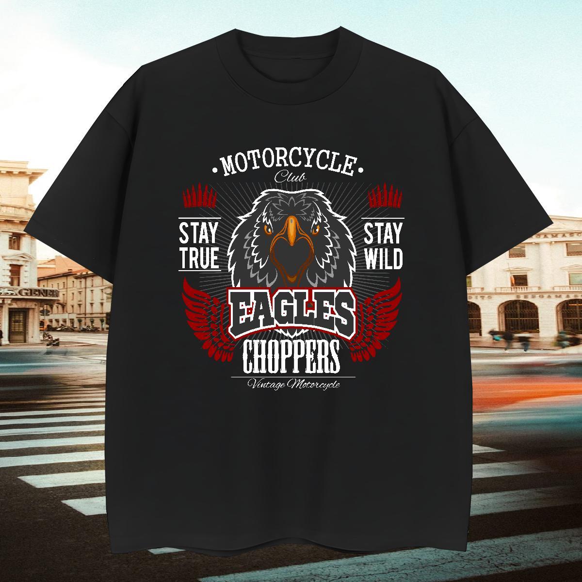 Loose Fit T Shirt For Man eagle Breathable Short Sleeve Sport Custom Big Size 230g Pure Cotton Tshirts 2024 Designer Clothings