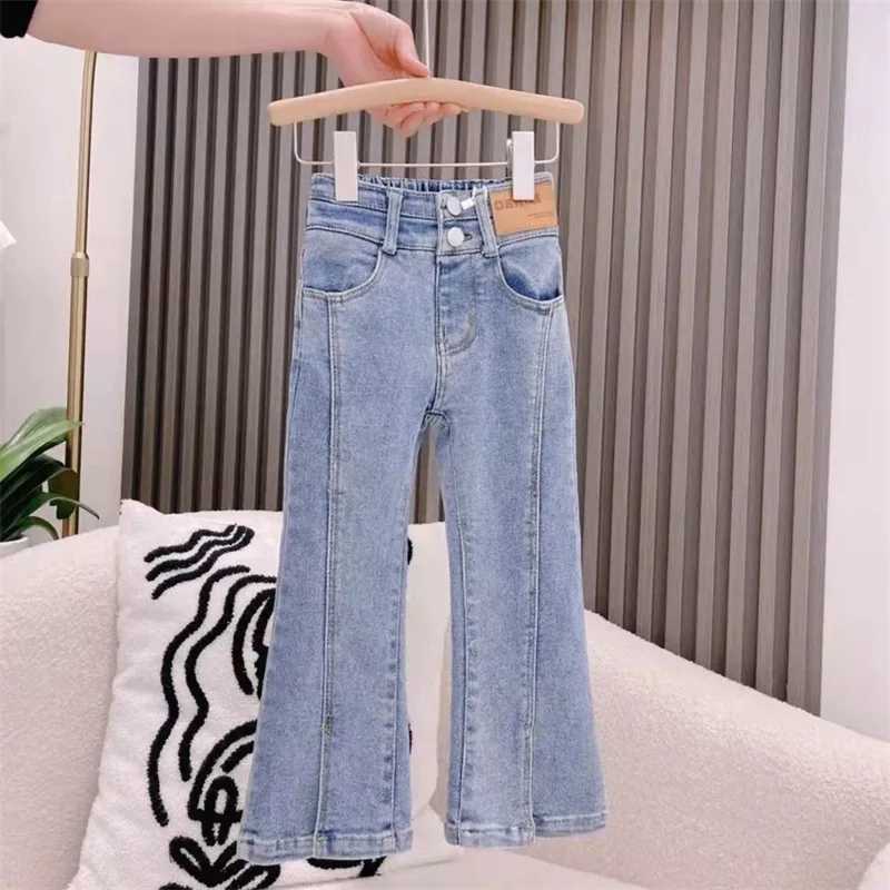 Girls jeans fashion autumn 2024 new retro casual street style pure cotton jeans Trouser soft girls fashion Trouser 5YW240819