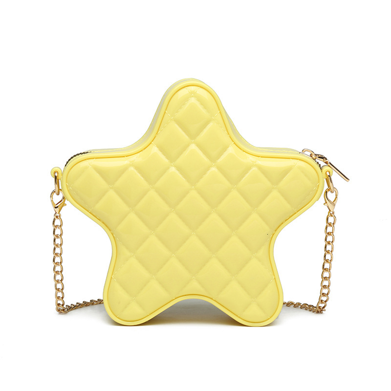 PVC pentagonal Barbie jelly fashionable versatile, diamond grid bag, dirt resistant and easy to wash, summer women's diagonal cross