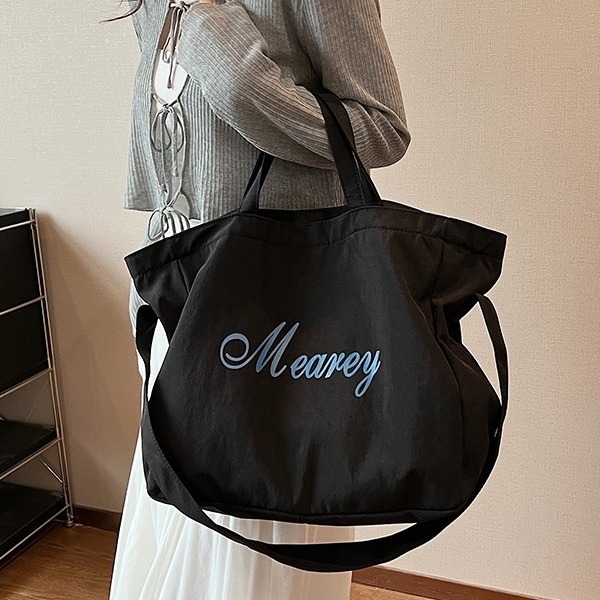 ISN leisure large capacity diagonal canvas crossbody lazy style class commuting soft bag lightweight and versatile shopping