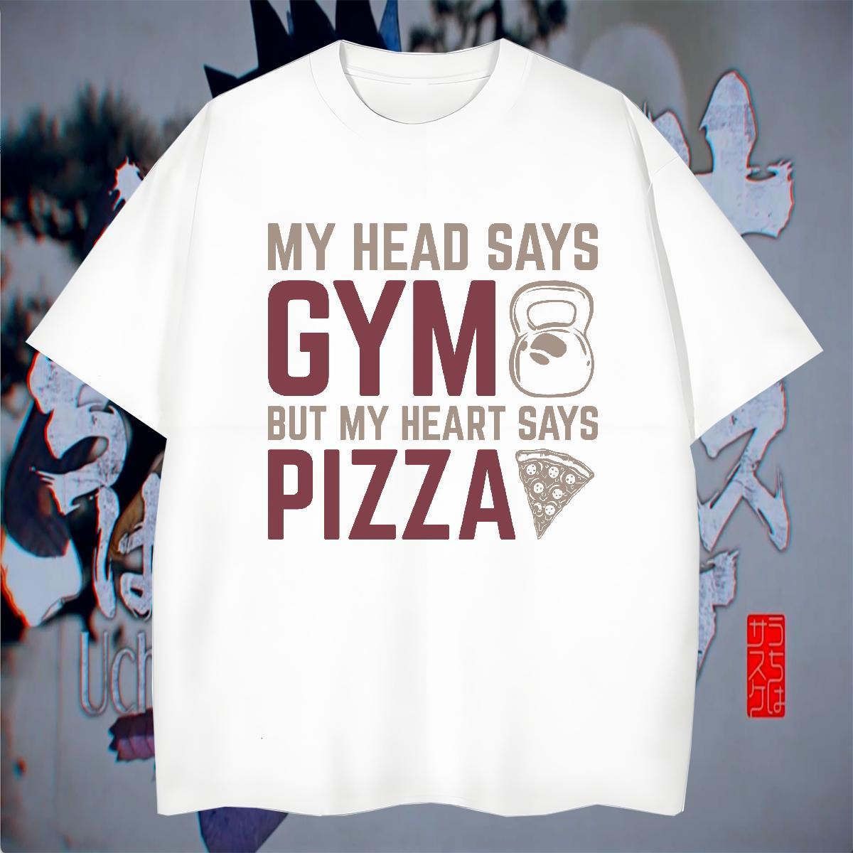 Popular Men Clothes T-Shirt Street Casual 230g Pure Cotton DIY Anime O Neck Short Sleeves pizza Man T Shirts 2024 Tops Tees