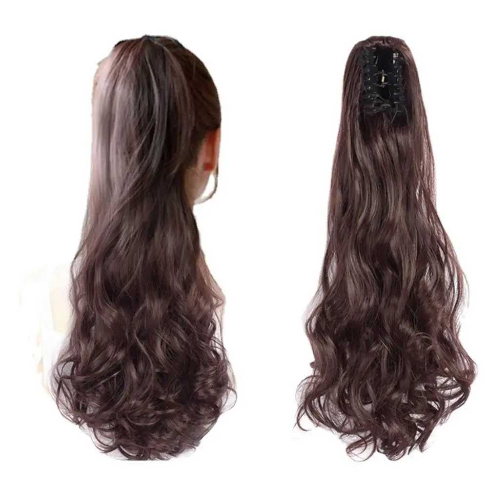 2024 Womens Fashion Wig - New ponytail wig suitable for women with long curly hair invisible clip ponytail hair extension W240817