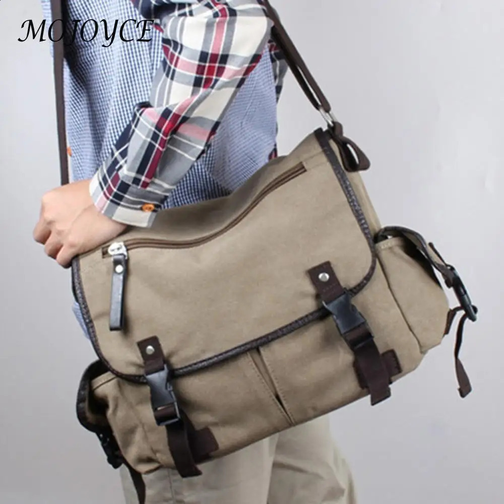 Unisex Laptop Shoulder Bag Large Capacity Messenger Handbags Multi Pockets 14 Inch Laptop Pouch Adjustable Strap for School Work 240819