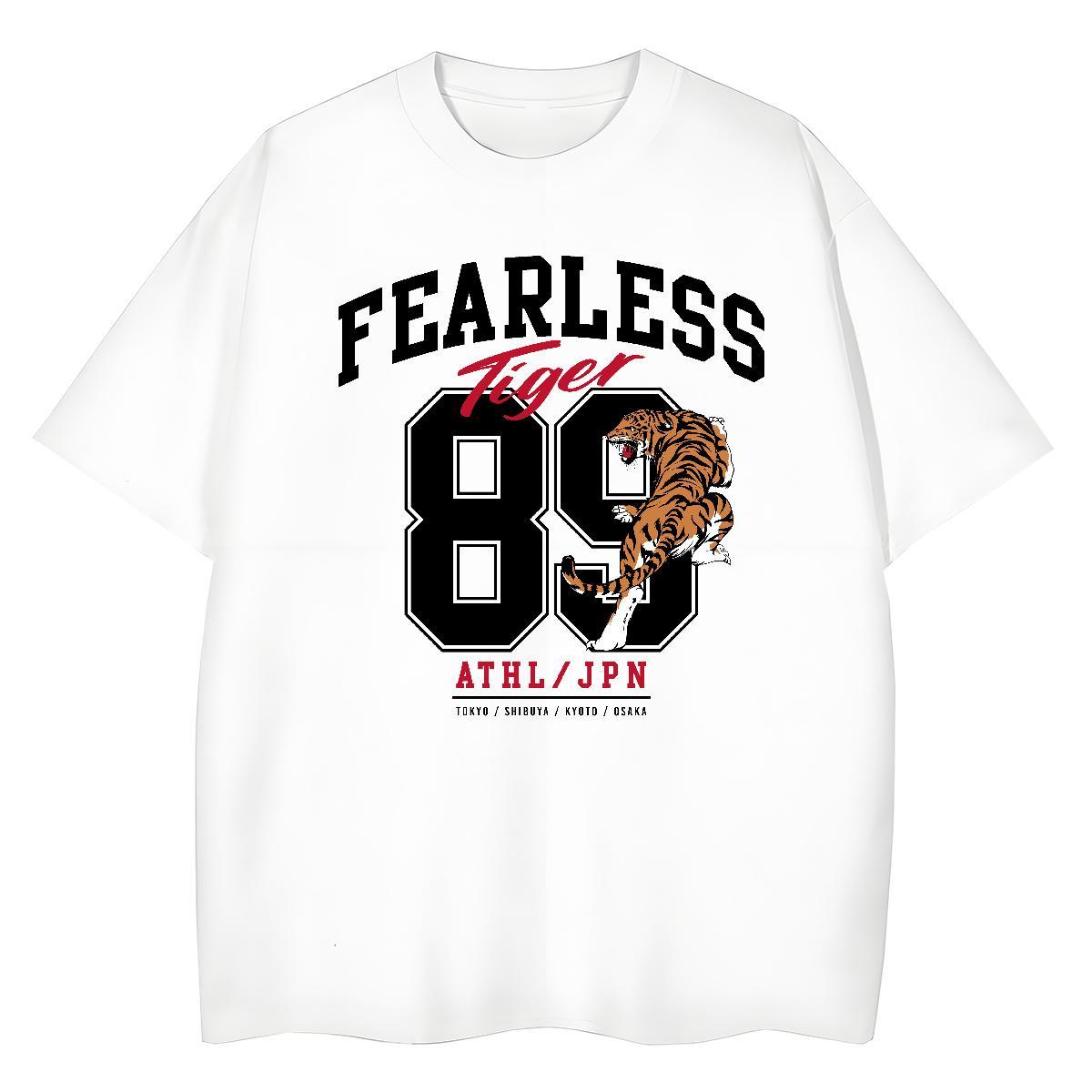 Classic Lady T shirt Sports Casual Breathable Short Sleeve Tops Soft 230g Pure Cotton tiger Customized T Shirts Women