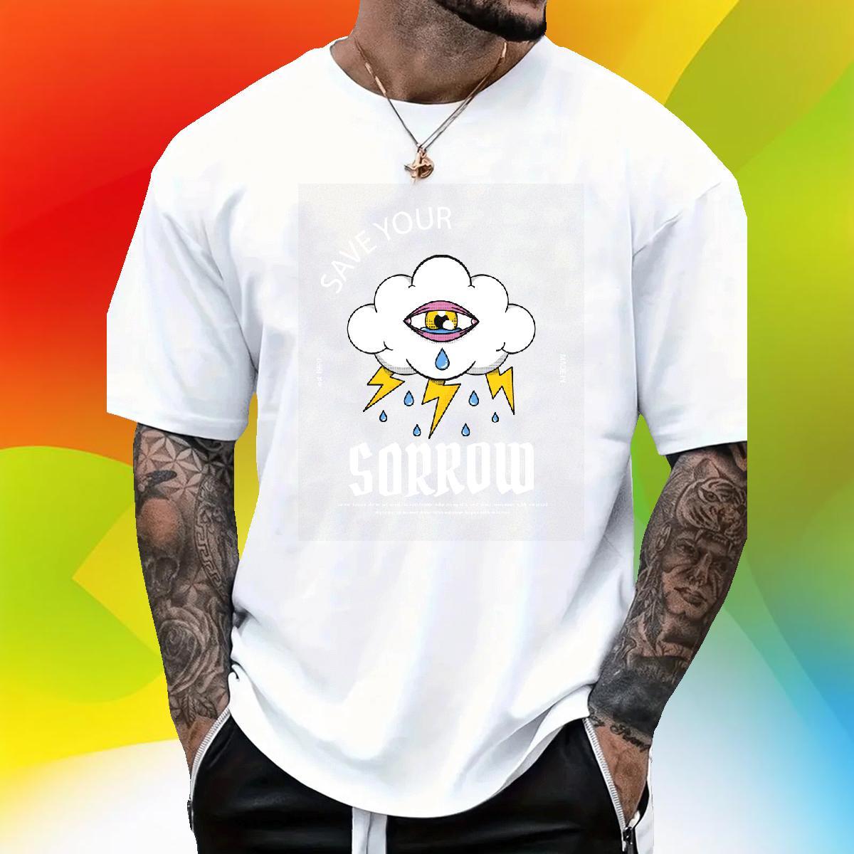 Popular Tshirt for Man Woman Summer Casual 100% Cotton 230g Anime Print Short Sleeve O-Neck watching T-Shirts 2024 New Tees Shirts