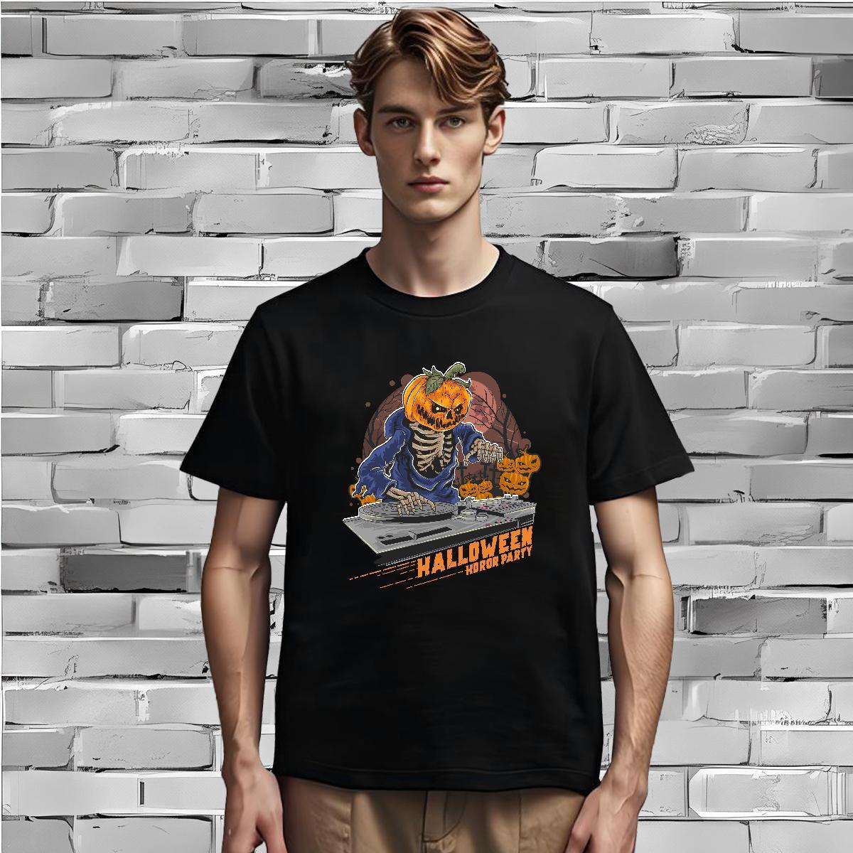 Fashion Design Couples T Shirts pumpkin Sport 100% Cotton 230g Top Tees Breathable Short Sleeve Free Shipping T-Shirts Custom Cartoon