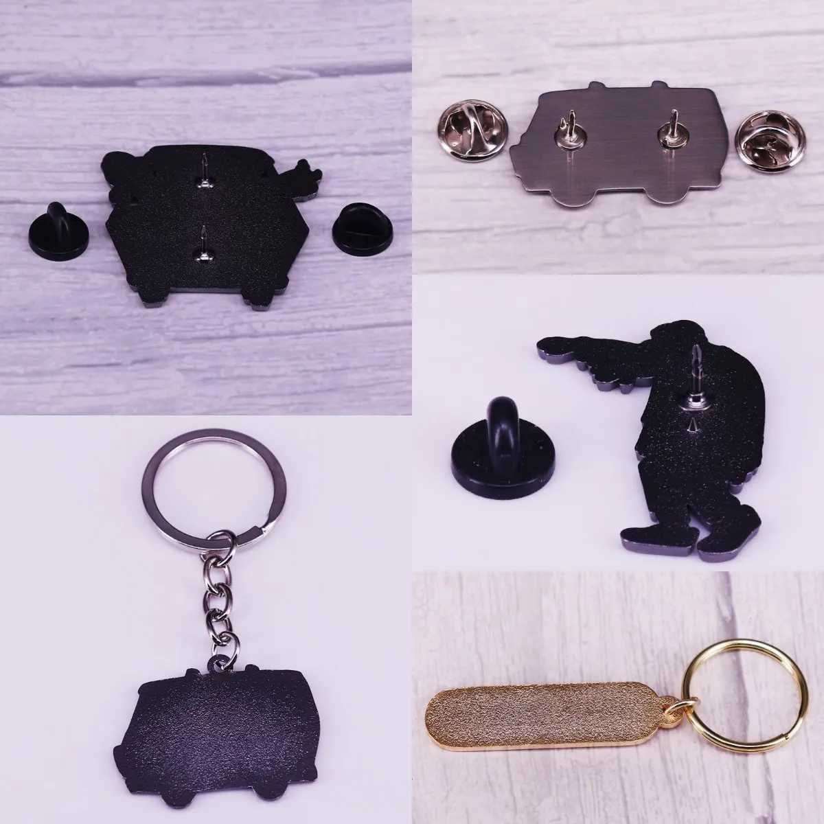 Interesting cartoon enamel pin panel valve mysterious machine Brooch zombie villain lapel metal badge keychain gift wholesale W240815