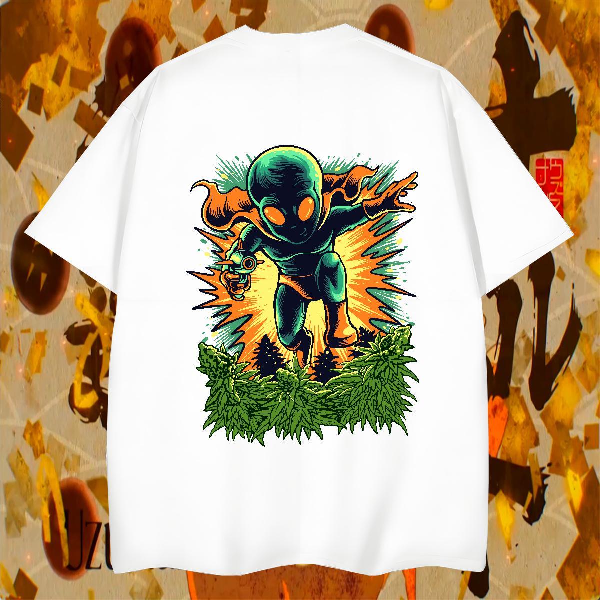 Popular Tshirt for Man Woman High Street Hip Hop 230g Pure Cotton Custom Print Oversized Breathable Short Sleeve ET T-Shirts for Men 2024 Designer Tee