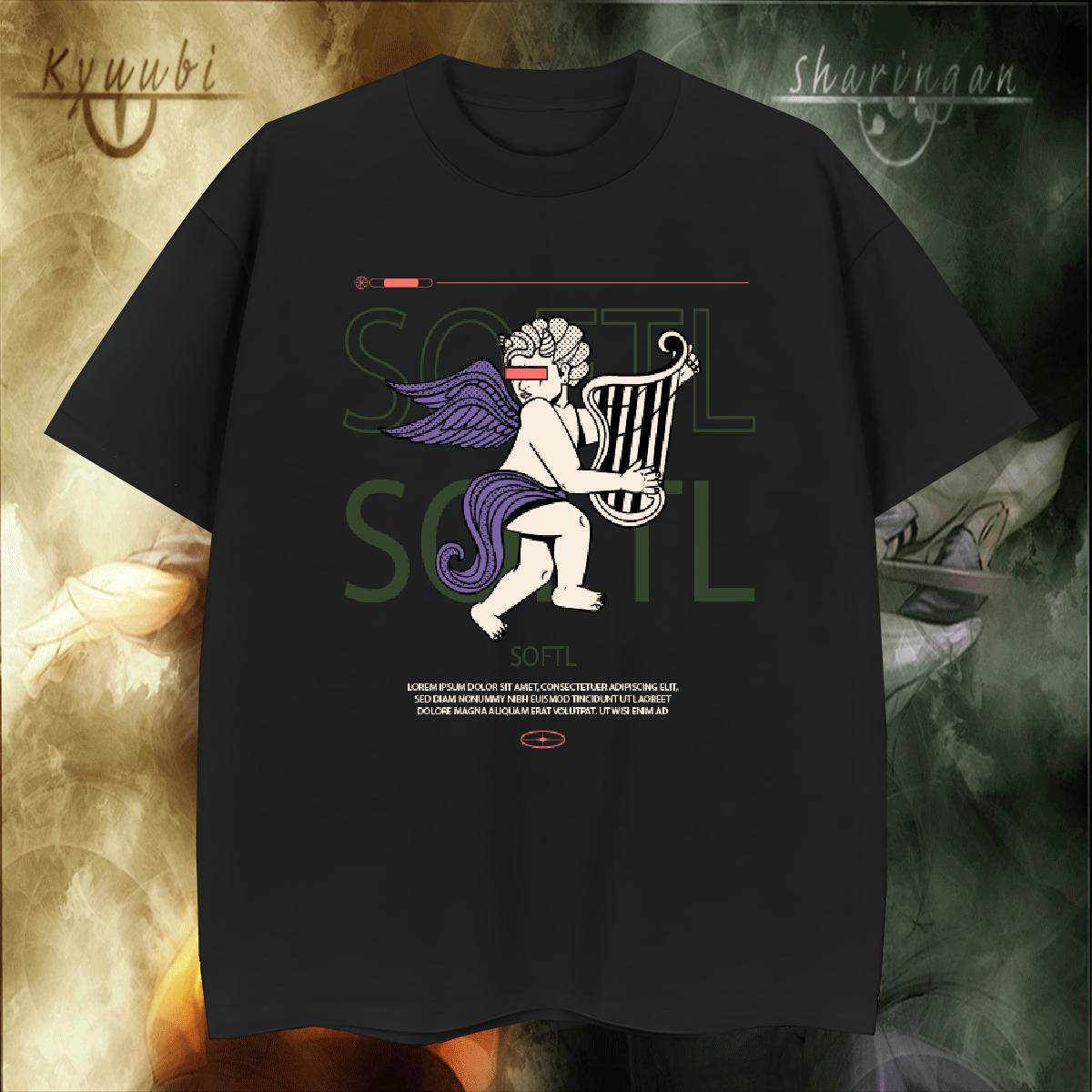 Loose Fit Men Tees Anime Printing Street 230g Pure Cotton Customized Print Round Neck Short Sleeve funny T-Shirts for Men 2024 DIY Tops Tees