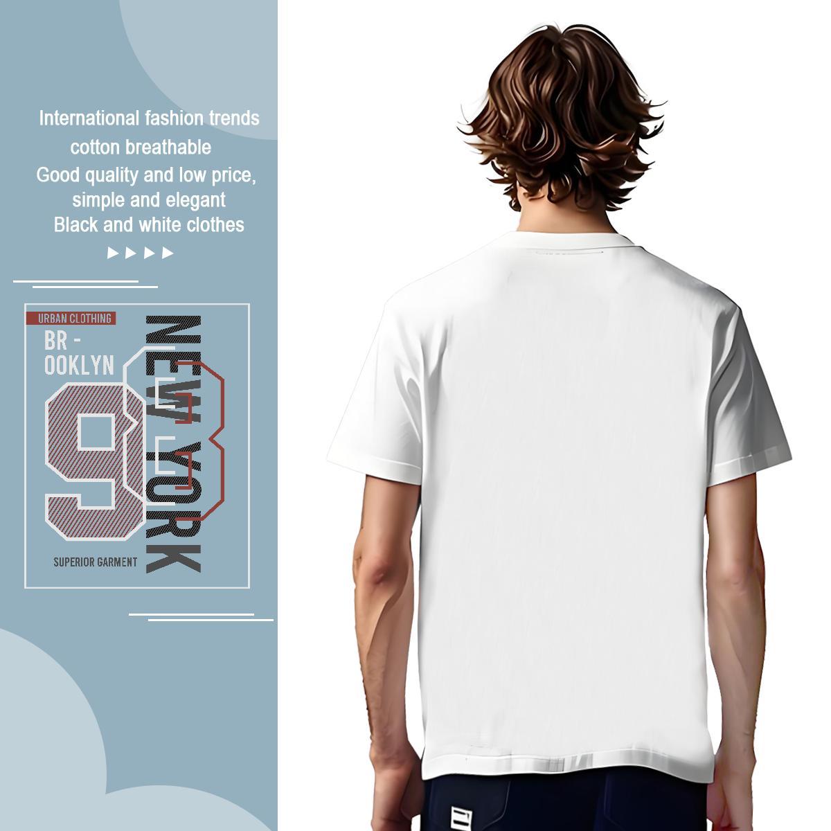 High Quality 9 100% Cotton 230g Men Tops Tees Casual Daily Wear Breathable Short Sleeve Mens T Shirts 2024 DIY Skull Tshirts