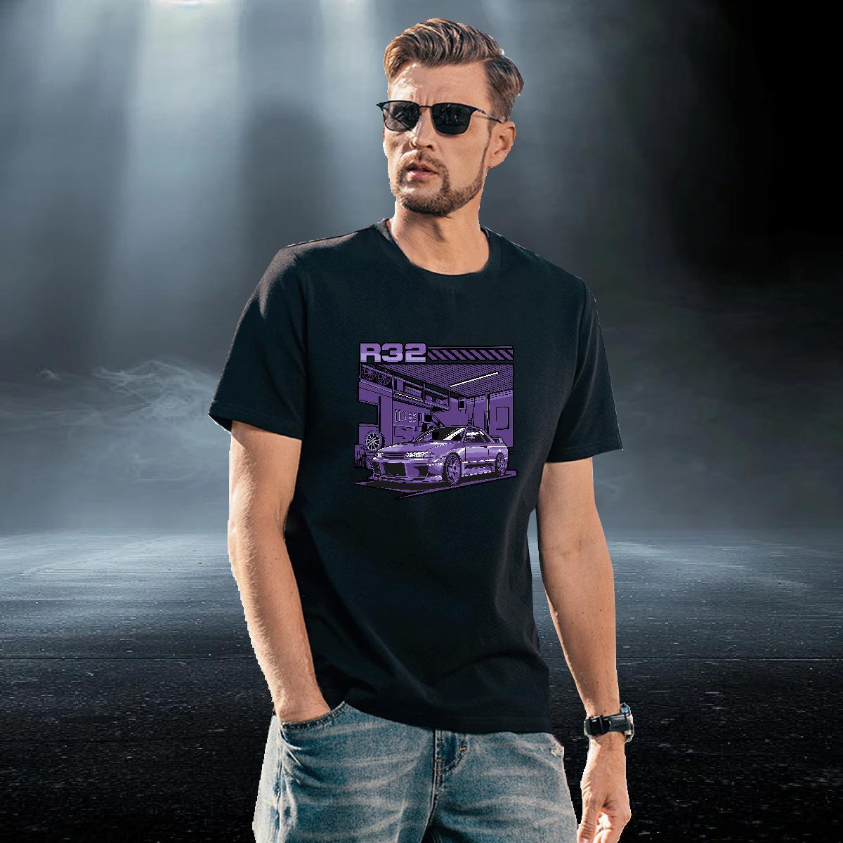 Popular Couples T Shirts Casual Beach 230g Cotton Custom Print Oversized Breathable Crew Neck beach T-Shirts New Tops