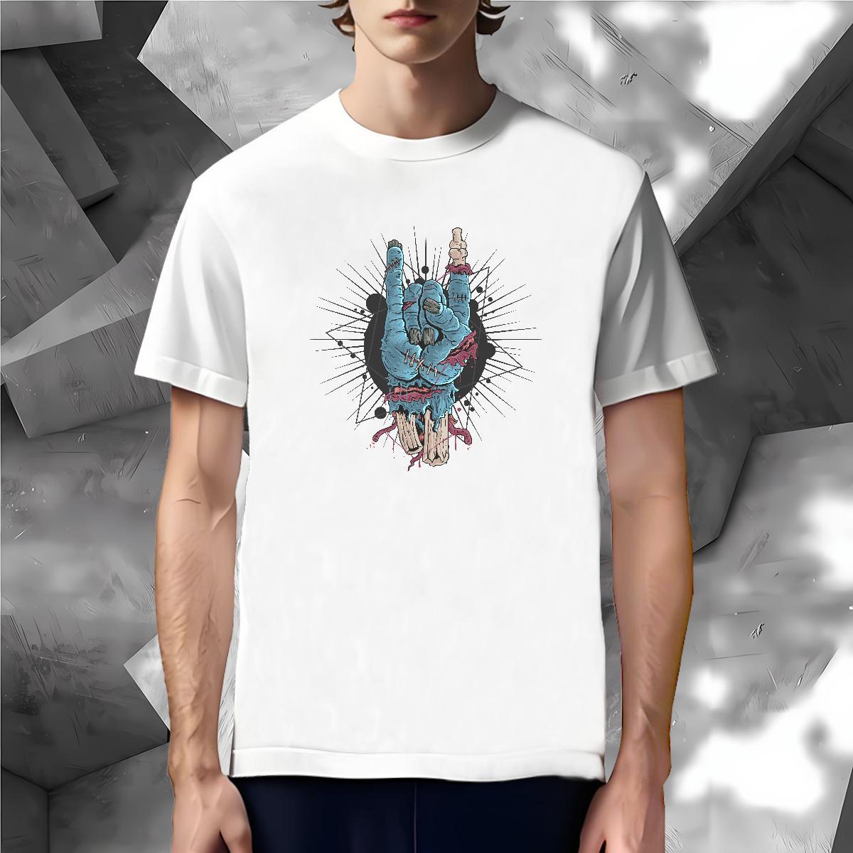 Classic T-Shirts for Men hand O Neck Short Sleeves High Street Hip Hop White Plus Size 230g Cotton Men Tops Tees Designer Fashion Tees Shirts