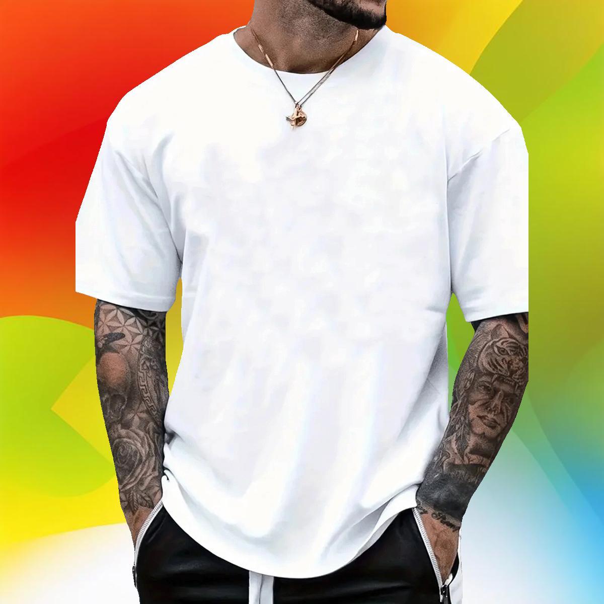 Cool Men Tops Tees Street Wear 230g Pure Cotton Plus Size Custom Breathable Soft letter T Shirt For Man 2024 Tshirts