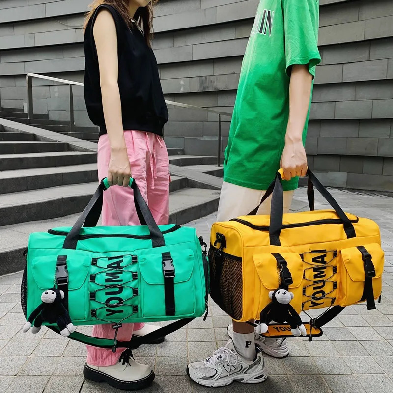 Large Capacity Travel Duffle Bag for Women Gym Sports Fitness Luggage Handbag Shoes Boston Weekend Men Shoulder Bag 240819