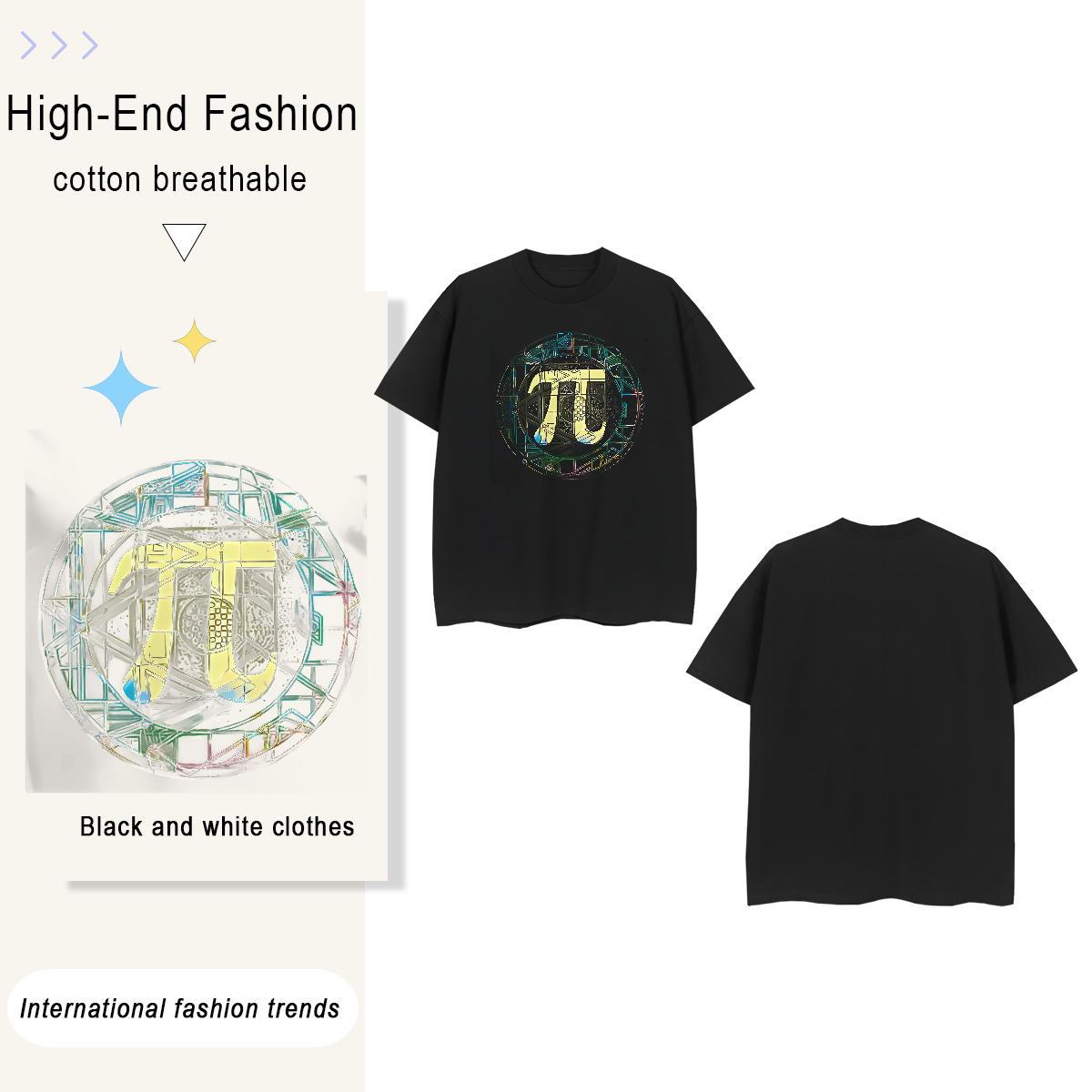 Soft math 230g Pure Cotton Tshirts Street Casual Round Neck Short Sleeve T Shirt For Man Classic DIY Printed Wear