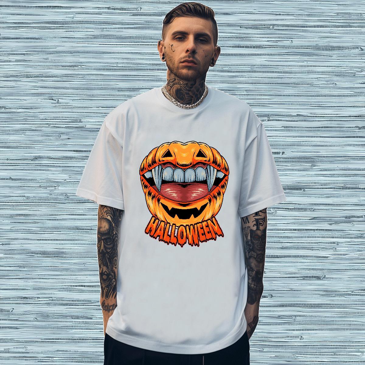 Soft T Shirts Men pumpkin Pure Cotton Summer Casual Oversized 4XL 230g 100% Cotton Men Clothes T-Shirt Factory Direct Tee Shirt