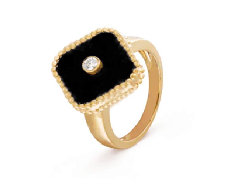 high-quality ladies fashion women gem mother of pearls ring Jewelry Temperament Versatile rings Optional Gift Box